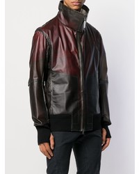 Мужской черный кожаный бомбер от Isaac Sellam Experience