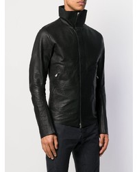 Мужской черный кожаный бомбер от Isaac Sellam Experience