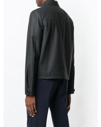 Мужской черный кожаный бомбер от Prada