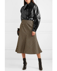 Женский черный кожаный бомбер от RUH