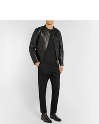 Мужской черный кожаный бомбер от Dunhill