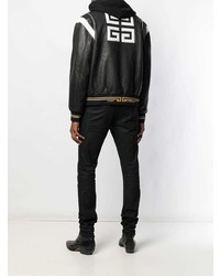 Мужской черный кожаный бомбер от Givenchy