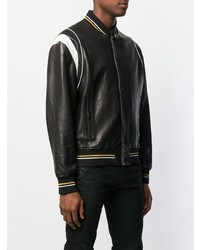 Мужской черный кожаный бомбер от Givenchy