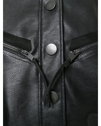 Женский черный кожаный бомбер от Stella McCartney