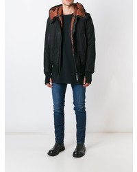 Мужской черный кожаный бомбер от Isaac Sellam Experience