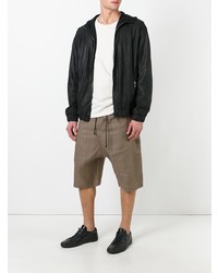 Мужской черный кожаный бомбер от Isabel Benenato