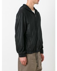 Мужской черный кожаный бомбер от Isabel Benenato