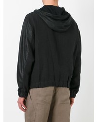 Мужской черный кожаный бомбер от Isabel Benenato