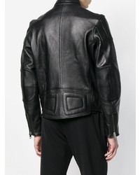 Мужской черный кожаный бомбер от Diesel