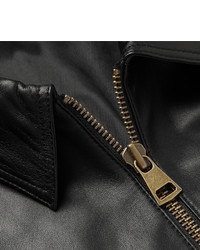 Мужской черный кожаный бомбер от Ami