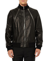 Мужской черный кожаный бомбер от Givenchy