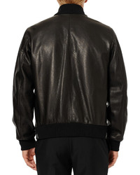 Мужской черный кожаный бомбер от Givenchy