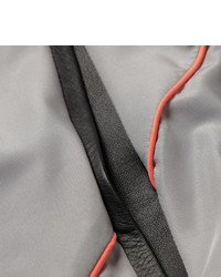 Мужской черный кожаный бомбер от Jil Sander