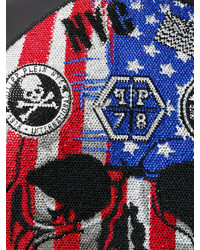 Мужской черный кожаный бомбер от Philipp Plein