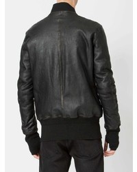 Мужской черный кожаный бомбер от Isaac Sellam Experience
