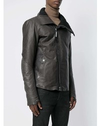 Мужской черный кожаный бомбер от Isaac Sellam Experience