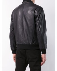 Мужской черный кожаный бомбер от Coach