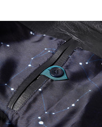 Мужской черный кожаный бомбер от Paul Smith