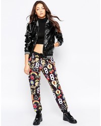 Женский черный кожаный бомбер от Jaded London