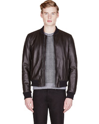 Мужской черный кожаный бомбер от Rag and Bone