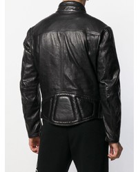 Мужской черный кожаный бомбер от Gucci