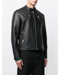 Мужской черный кожаный бомбер от Maison Margiela