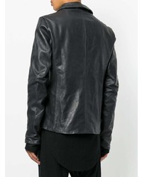 Мужской черный кожаный бомбер от A Diciannoveventitre