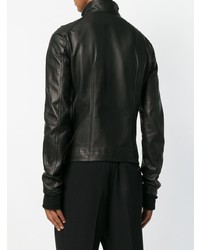 Мужской черный кожаный бомбер от Rick Owens