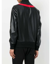 Мужской черный кожаный бомбер от Givenchy