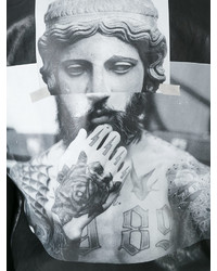 Мужской черный кожаный бомбер от Neil Barrett