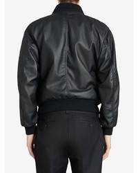 Мужской черный кожаный бомбер от Burberry