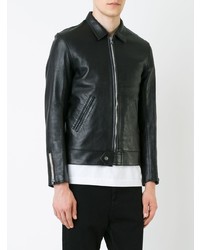 Мужской черный кожаный бомбер от Addict Clothes Japan