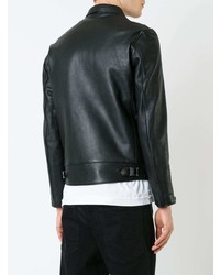 Мужской черный кожаный бомбер от Addict Clothes Japan