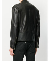 Мужской черный кожаный бомбер от Maison Margiela