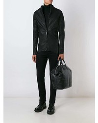 Мужской черный кожаный бомбер от Isaac Sellam Experience