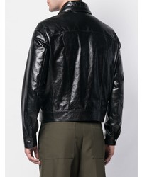 Мужской черный кожаный бомбер от Maison Margiela