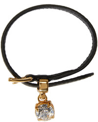 Черный кожаный браслет от Miu Miu