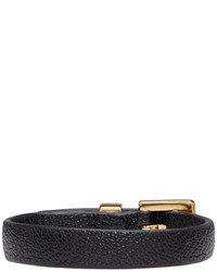 Черный кожаный браслет от Miu Miu