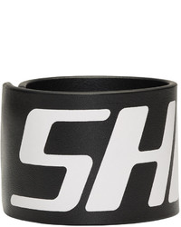 Мужской черный кожаный браслет от Maison Margiela