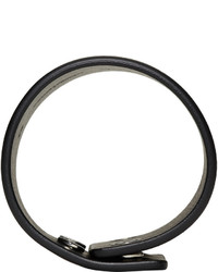 Мужской черный кожаный браслет от Maison Margiela