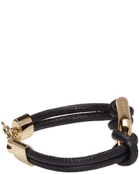 Черный кожаный браслет от Isabel Marant
