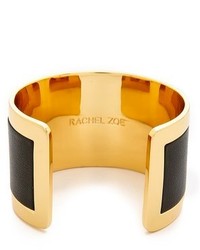 Черный кожаный браслет от Rachel Zoe