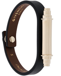 Черный кожаный браслет от Givenchy