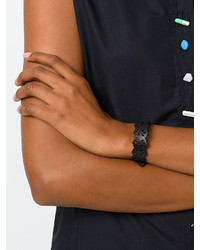 Черный кожаный браслет от Diesel