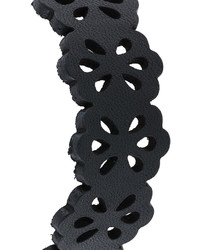 Черный кожаный браслет от Diesel