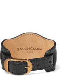 Черный кожаный браслет от Balenciaga