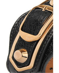 Черный кожаный браслет от Balenciaga
