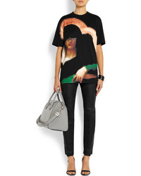 Черный кожаный браслет от Givenchy