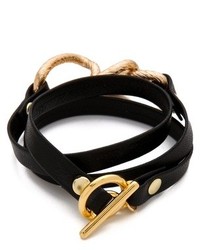 Черный кожаный браслет от Gorjana