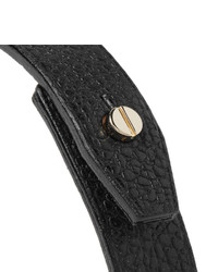 Мужской черный кожаный браслет от Valextra